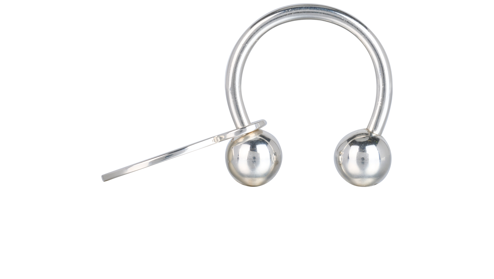 Tiffany & Co RTT Oval Tag Screwball Keyring, &pound;110, Accessories, Silver, Silver, Back view